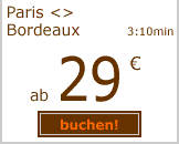 Paris-Bordeaux ab 29 Euro